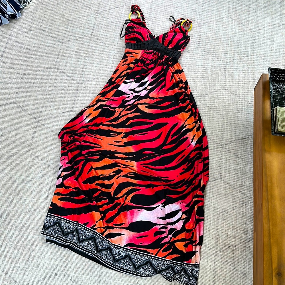 XOXO zebra print maxi dress